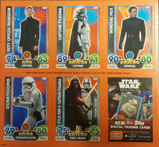 Star Wars Force Attax - Star Wars Celebration Europe 2016 Sheet card set